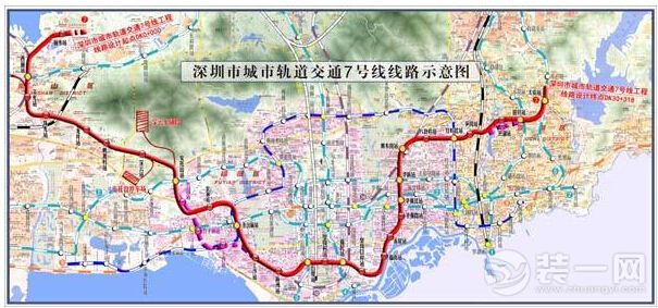深圳七号线预计年底轨通2016年底开通 附:线路图
